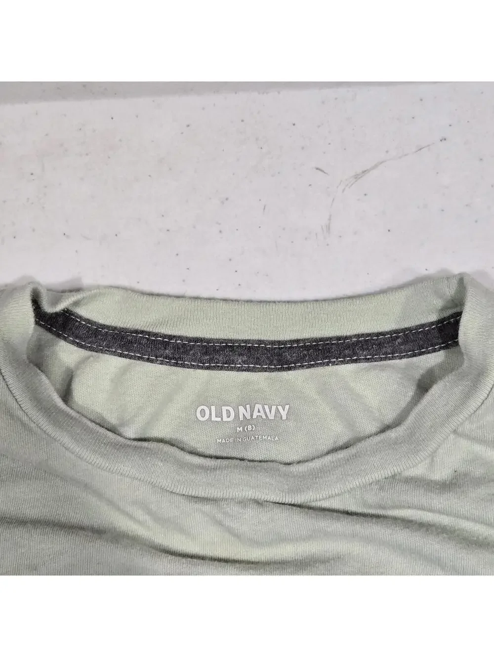 -Light green Old Navy graphic tee with palm trees and a rocket